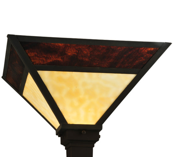 Meyda Tiffany Lighting 128955 Mission One Light Torchiere Lamp Bronze / Dark