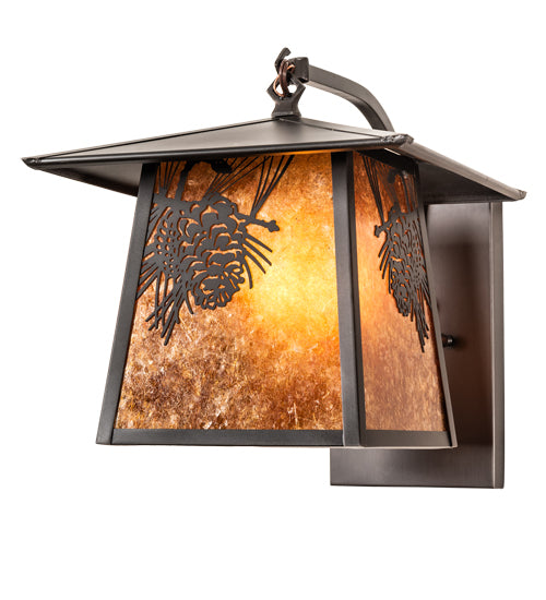 Meyda Tiffany Lighting 50573 Stillwater One Light Wall Sconce Outdoor Bronze / Dark