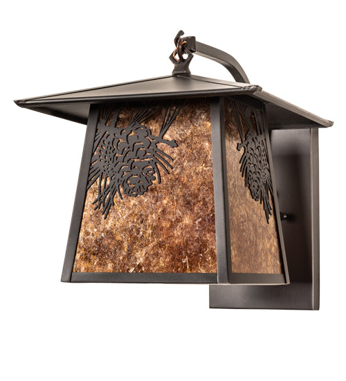 Meyda Tiffany Lighting 50573 Stillwater One Light Wall Sconce Outdoor Bronze / Dark