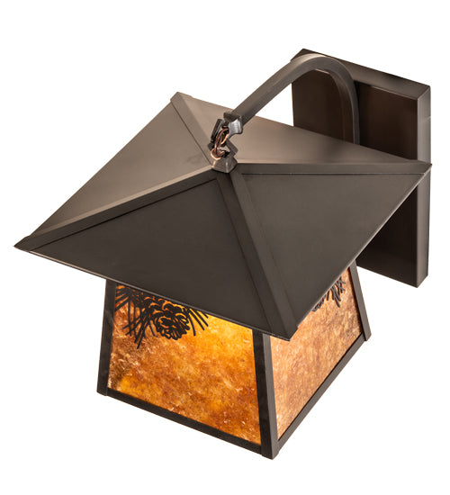 Meyda Tiffany Lighting 50573 Stillwater One Light Wall Sconce Outdoor Bronze / Dark