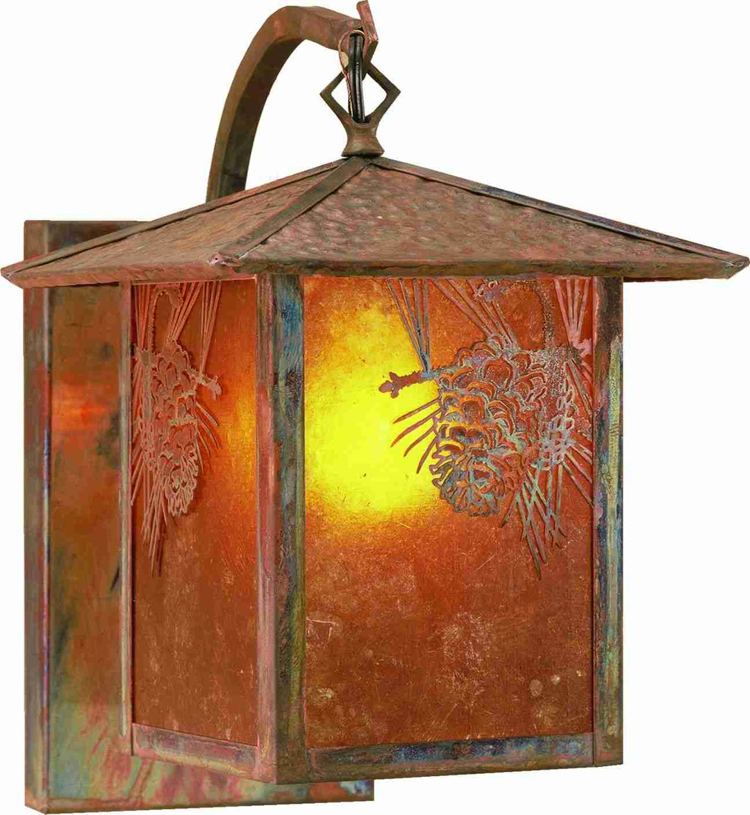 Meyda Tiffany Lighting 50575 Seneca One Light Wall Sconce Outdoor Copper/Antique/Verde