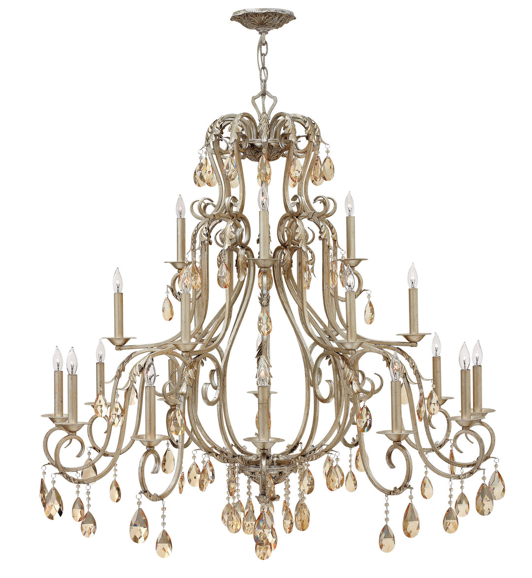 Hinkley Carlton 4779SL Chandelier Light - Silver Leaf