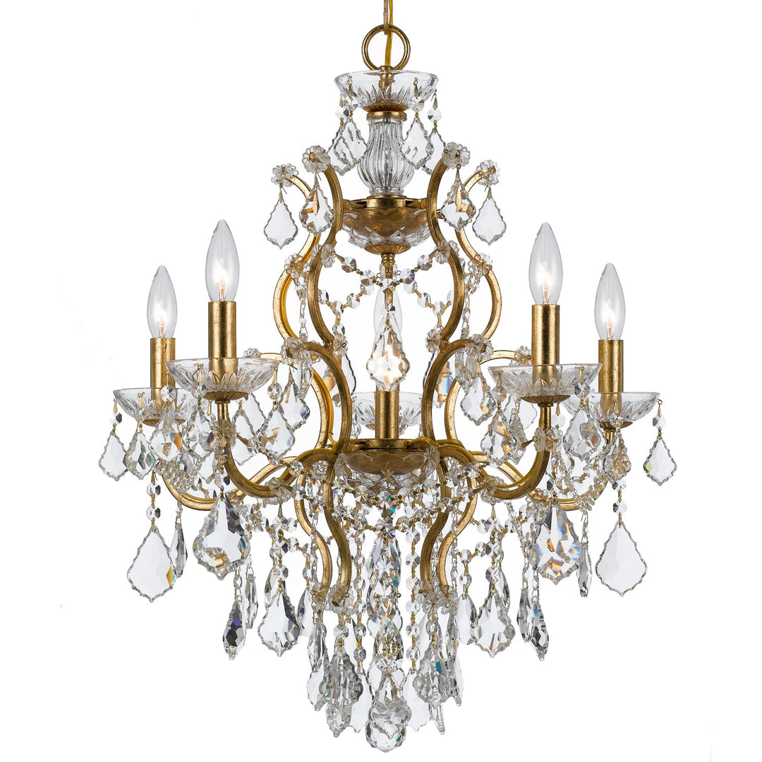 Crystorama Filmore 4455-GA-CL-SAQ Chandelier Light - Antique Gold