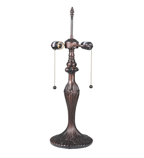 Meyda Tiffany Lighting 50688 Fleur One Light Table Base Hardware Lamp Bronze / Dark