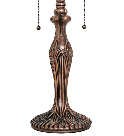 Meyda Tiffany Lighting 50688 Fleur One Light Table Base Hardware Lamp Bronze / Dark