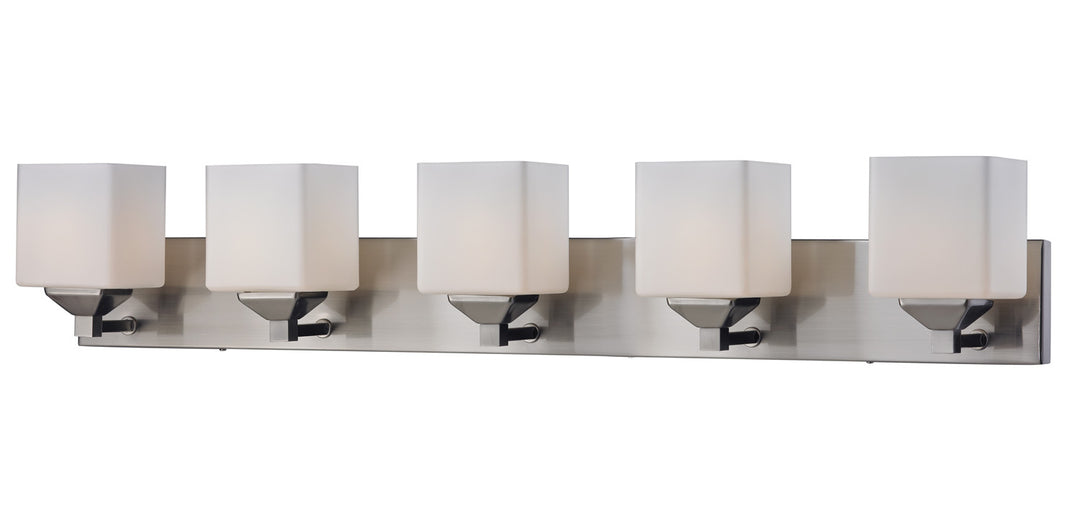 Z-Lite Quube 2104-5V Bath Vanity Light 39 in. wide - Brushed Nickel