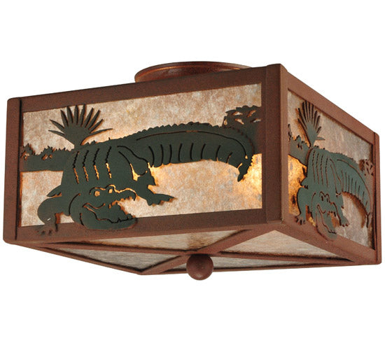 Meyda Tiffany Alligator 50748 Ceiling Light - Red Rust