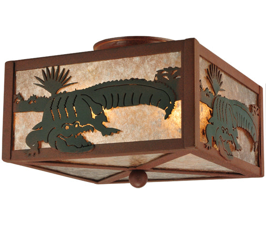 Meyda Tiffany Alligator 50748 Ceiling Light - Red Rust