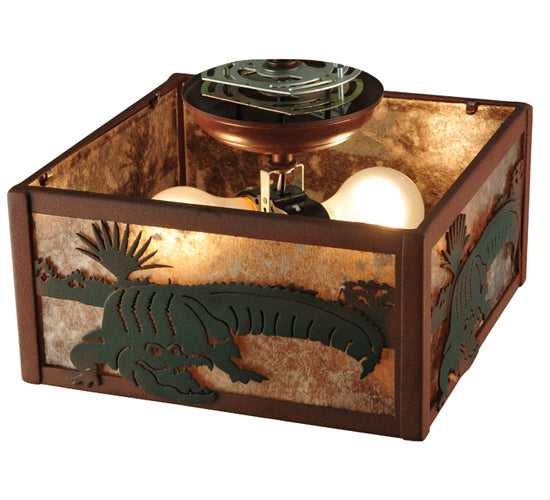 Meyda Tiffany Alligator 50748 Ceiling Light - Red Rust