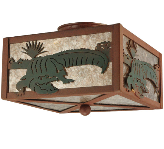 Meyda Tiffany Alligator 50748 Ceiling Light - Red Rust