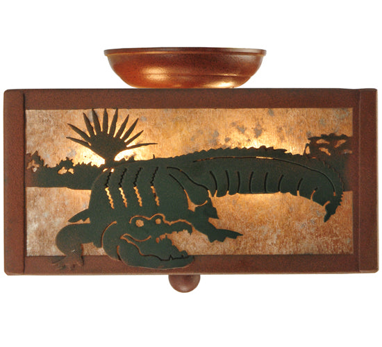 Meyda Tiffany Alligator 50748 Ceiling Light - Red Rust