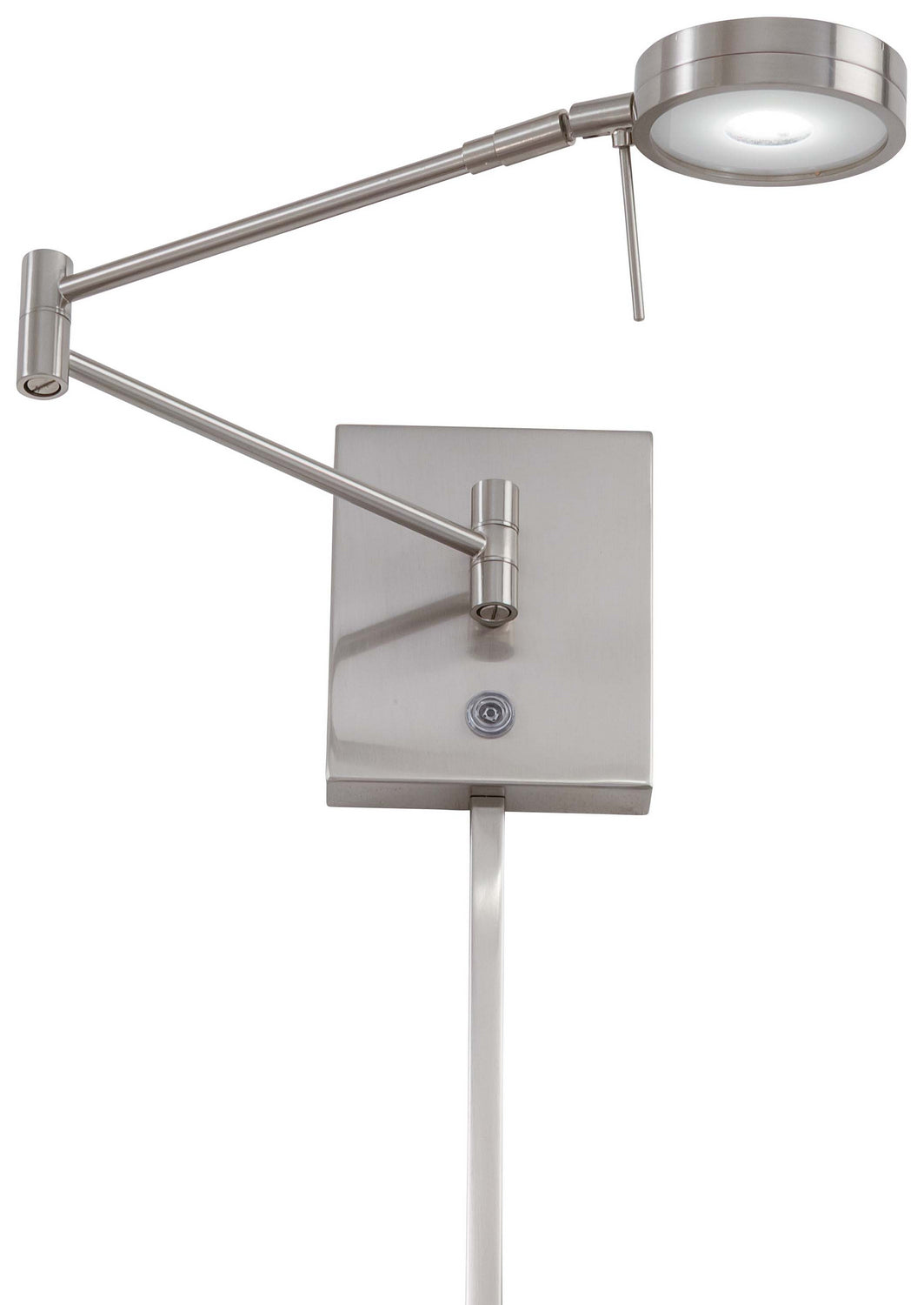 George Kovacs Lighting P4308-084 George's Reading Room Led Swing Arm Wall Lamp Lamp Pewter, Nickel, Silver