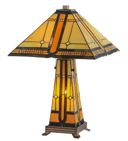 Meyda Tiffany Lighting 50805 Sierra Prairie Mission Two Light Table Lamp Lamp Bronze / Dark