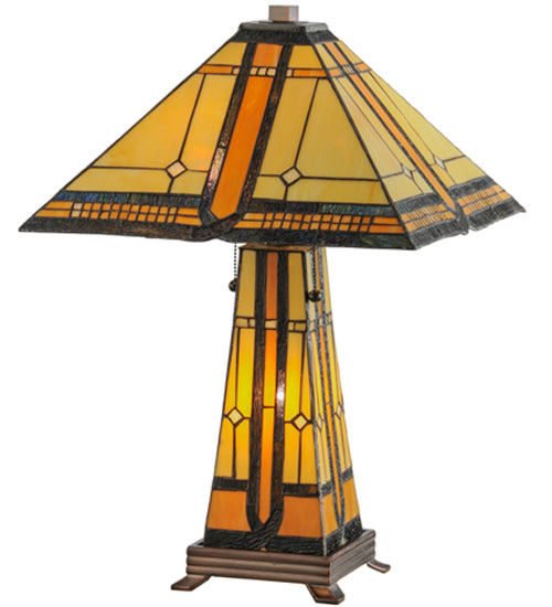 Meyda Tiffany Lighting 50805 Sierra Prairie Mission Two Light Table Lamp Lamp Bronze / Dark