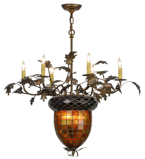 Meyda Tiffany Greenbriar Oak 50859 Chandelier Light - Antique Copper