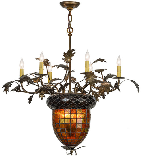 Meyda Tiffany Greenbriar Oak 50859 Chandelier Light - Antique Copper