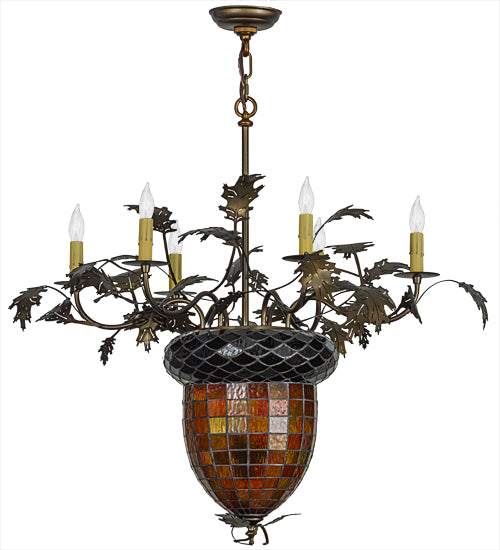 Meyda Tiffany Greenbriar Oak 50859 Chandelier Light - Antique Copper