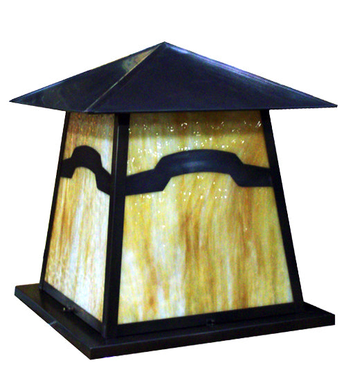 Meyda Tiffany Lighting 108112 Stillwater Two Light Pier Mount Outdoor Bronze / Dark