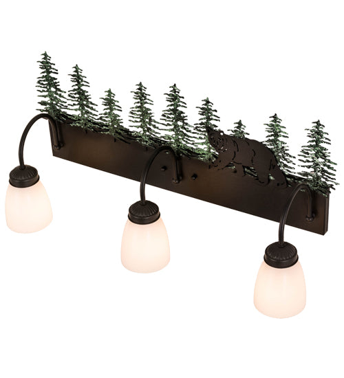 Meyda Tiffany Lone Bear 51064 Bath Vanity Light 27 in. wide - Mahogany Bronze