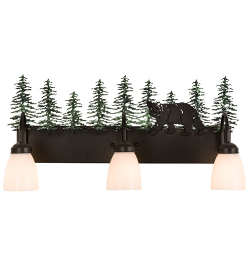 Meyda Tiffany Lone Bear 51064 Bath Vanity Light 27 in. wide - Mahogany Bronze