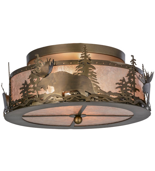 Meyda Tiffany Moose At Dusk 51095 Ceiling Light - Antique Copper