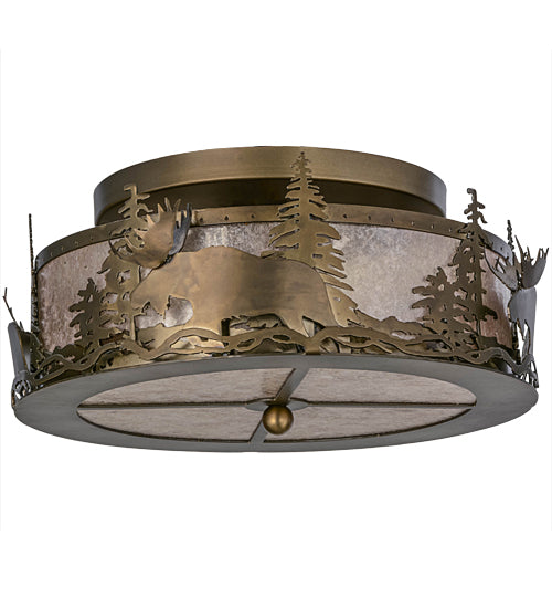 Meyda Tiffany Moose At Dusk 51095 Ceiling Light - Antique Copper