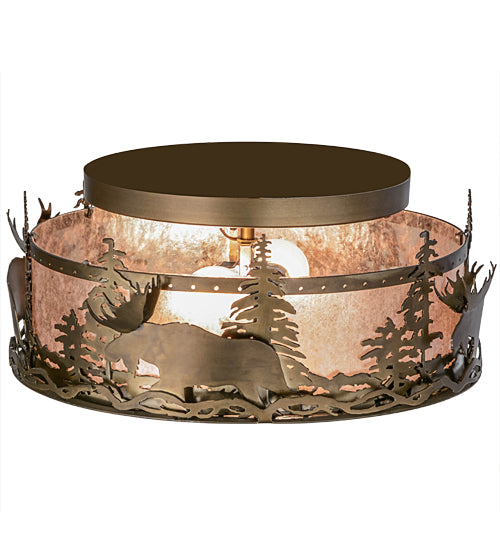 Meyda Tiffany Moose At Dusk 51095 Ceiling Light - Antique Copper