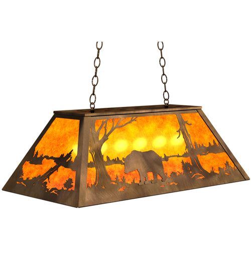 Meyda Tiffany Bear At Lake 51145 Pendant Light - Antique Copper