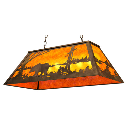 Meyda Tiffany Bear At Lake 51145 Pendant Light - Antique Copper