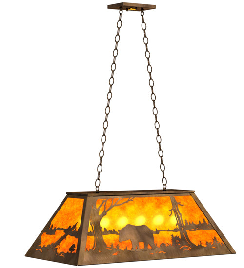 Meyda Tiffany Bear At Lake 51145 Pendant Light - Antique Copper