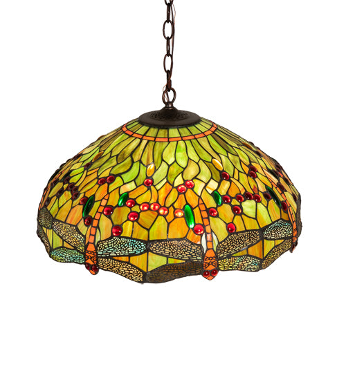 Meyda Tiffany Tiffany Hanginghead Dragonfly 51185 Pendant Light - Mahogany Bronze