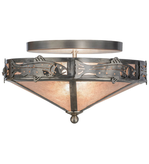 Meyda Tiffany Rainbow Trout 51225 Ceiling Light - Steel