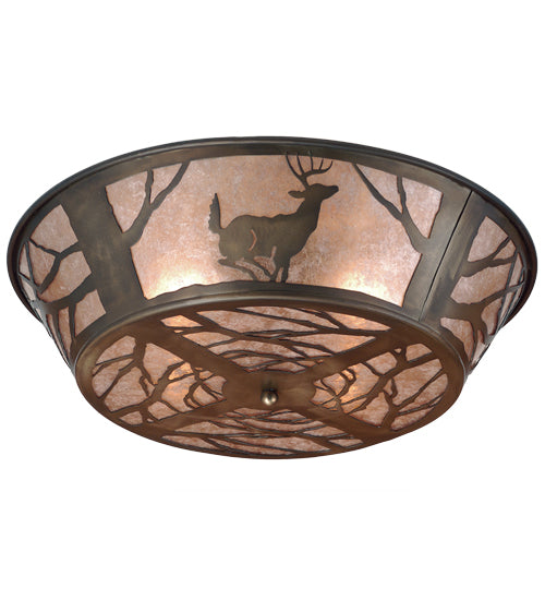 Meyda Tiffany Deer On The Loose 51233 Ceiling Light - Antique Copper