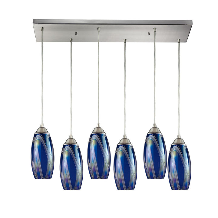 Elk Iridescence 10076/6RC-SBI Pendant Light - Satin Nickel