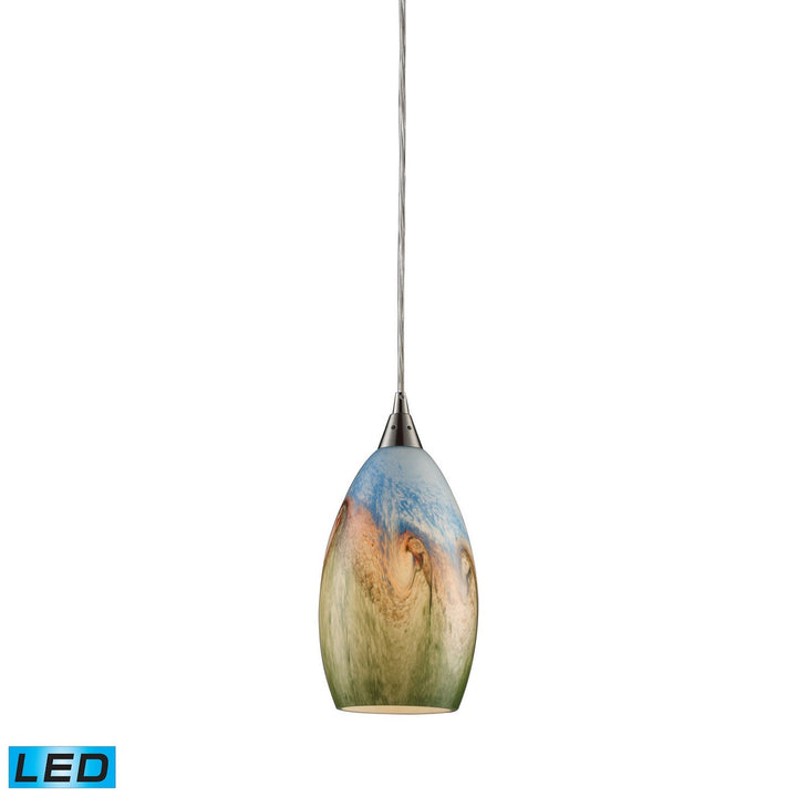 Elk Geologic 10077/1-LED Pendant Light - Satin Nickel