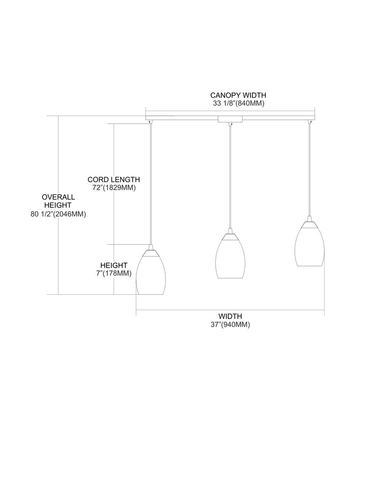 Elk Mini Vortex 10089/3L-RV Pendant Light - Satin Nickel