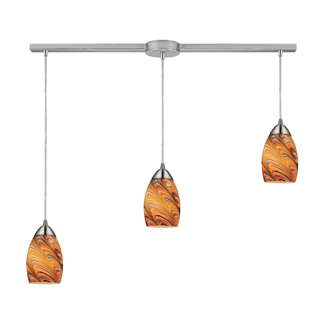 Elk Mini Vortex 10089/3L-RV Pendant Light - Satin Nickel