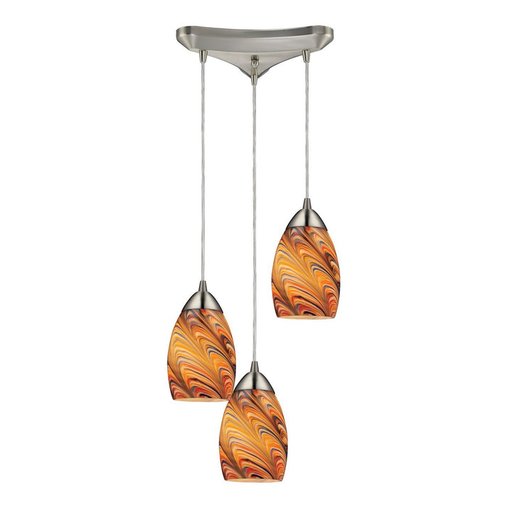 Elk Mini Vortex 10089/3RV Pendant Light - Satin Nickel