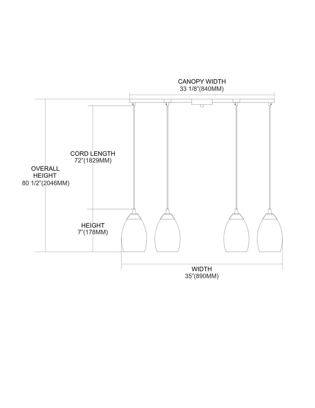 Elk Mini Vortex 10089/6RV Pendant Light - Satin Nickel