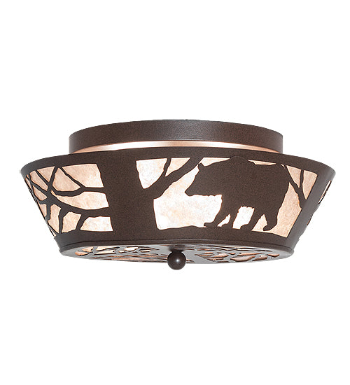 Meyda Tiffany Bear On The Loose 51328 Ceiling Light - Cafe Noir/Silver Mica