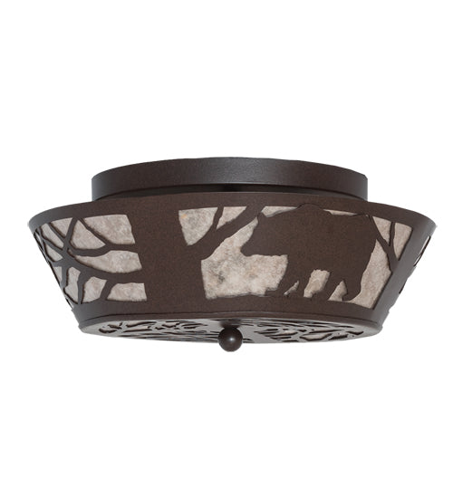 Meyda Tiffany Bear On The Loose 51328 Ceiling Light - Cafe Noir/Silver Mica