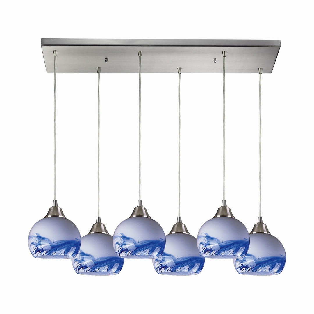 Elk Mela 101-6RC-MT Pendant Light - Satin Nickel