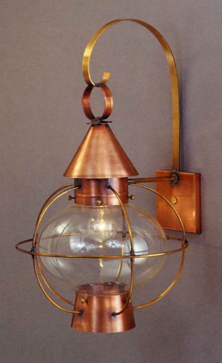 Genie House Lighting 14311ACC Neptune One Light Wall Mount Outdoor Copper/Antique/Verde
