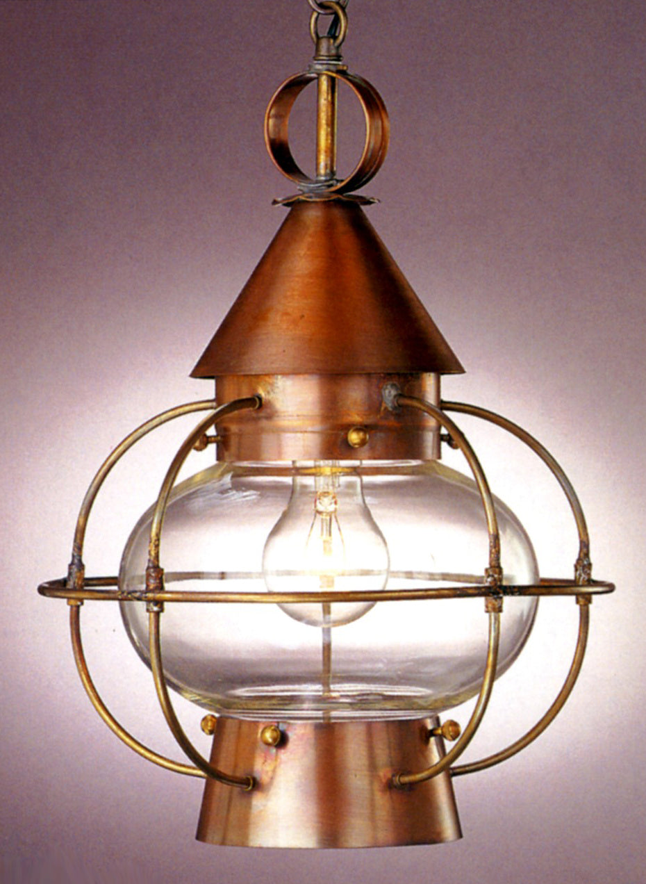 Genie House Lighting 14313ACC Neptune One Light Pendant Outdoor Copper/Antique/Verde
