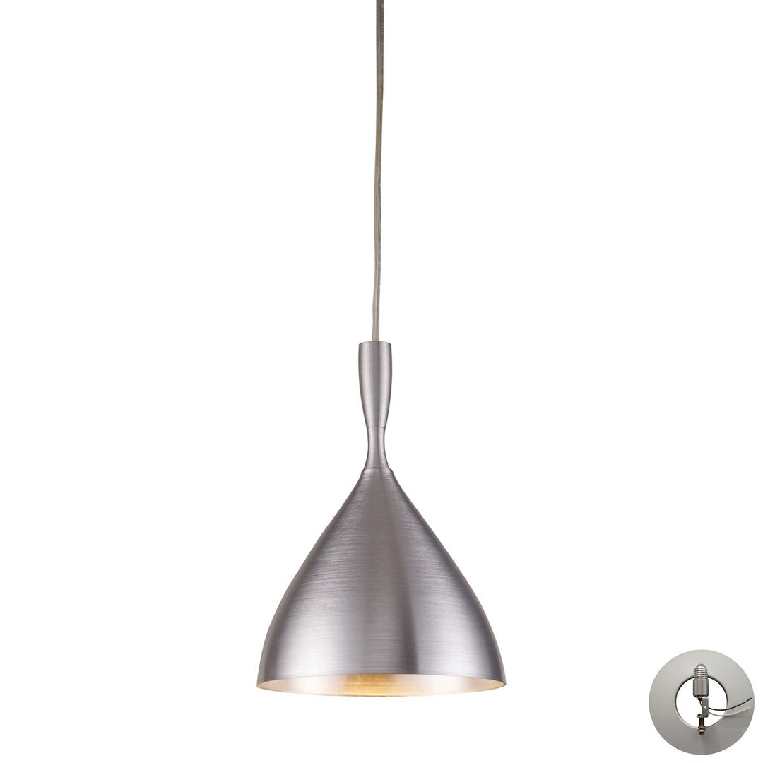 Elk Spun Aluminum 17042/1ALM-LA Pendant Light - Aluminum