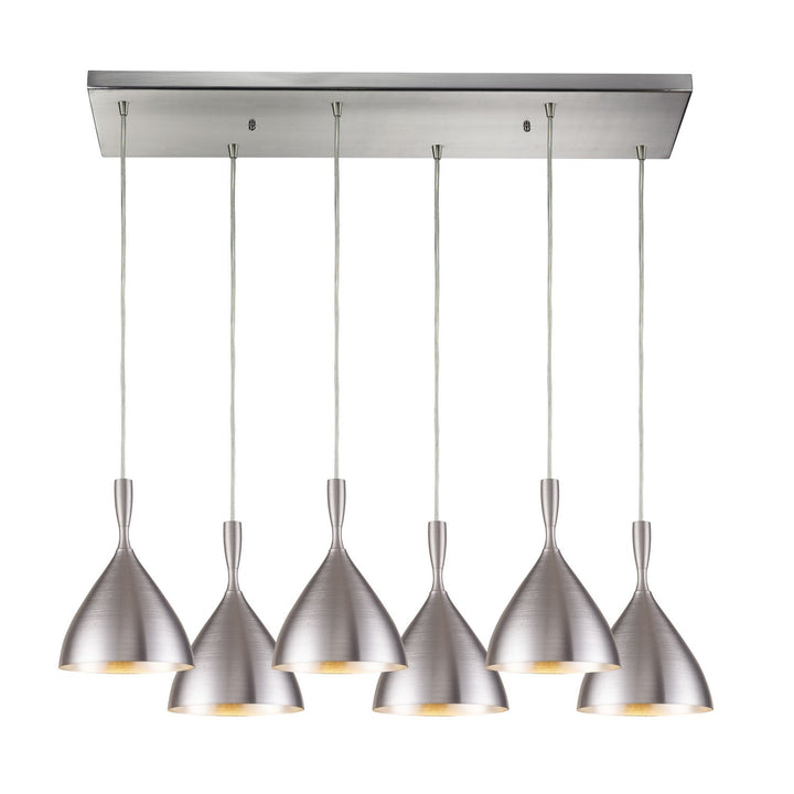 Elk Spun Aluminum 17042/6RC-ALM Pendant Light - Aluminum