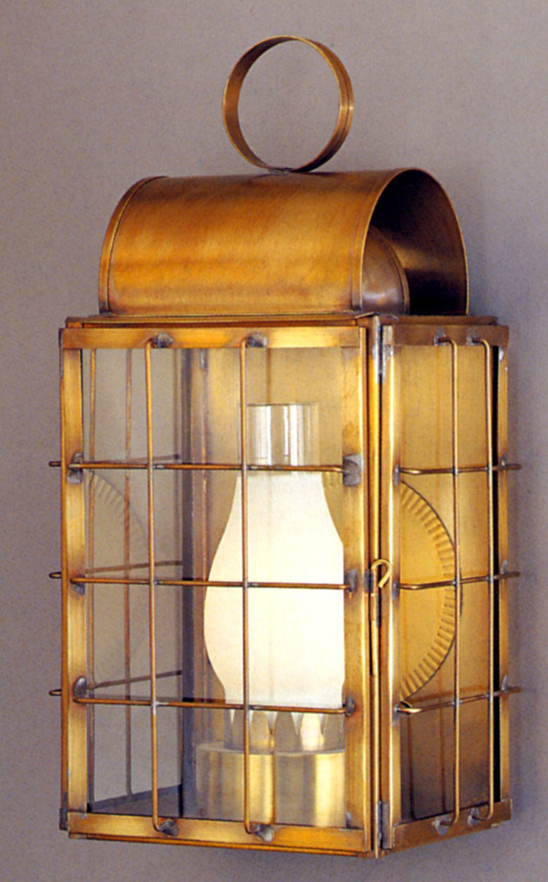 Genie House Lighting 40121ABC Captain One Light Wall Mount Outdoor Brass - Antique