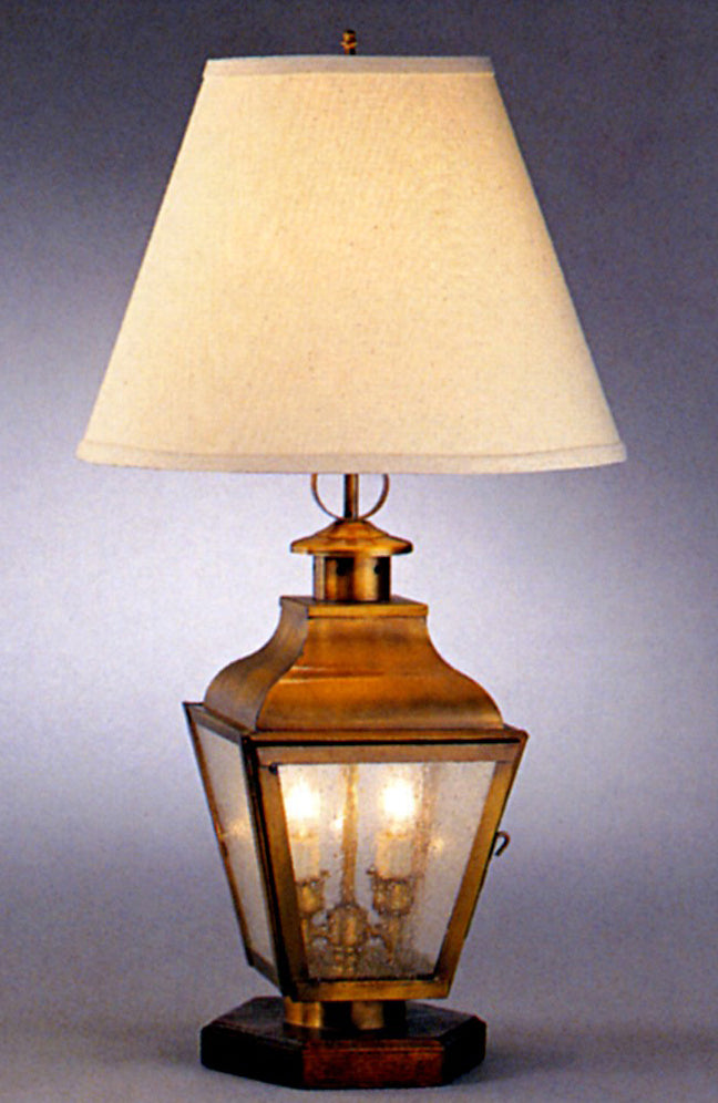 Genie House Lighting 45307ABS Jericho Three Light Portable Lamp Lamp Brass - Antique