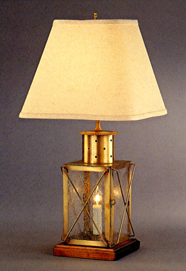 Genie House Lighting 50917ABS Falcone Two Light Portable Lamp Lamp Brass - Antique