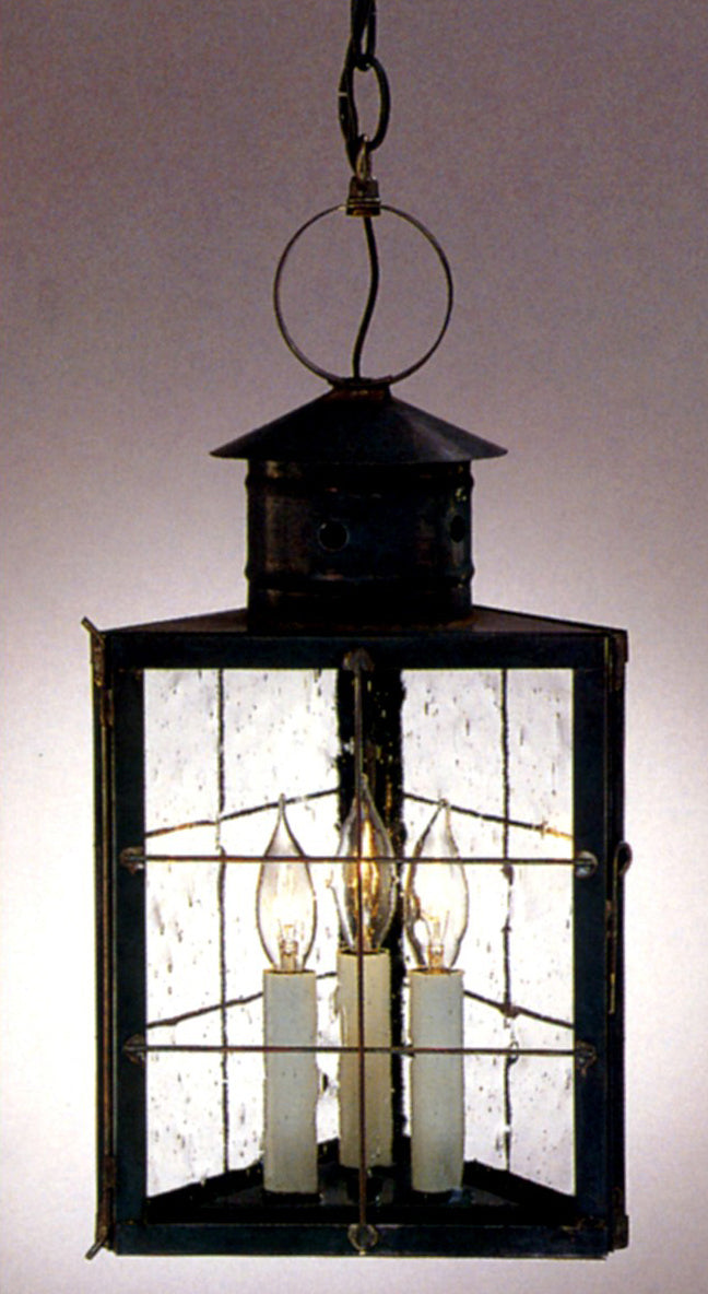 Genie House Lighting 57303DCSS Falcone Three Light Pendant Outdoor Copper/Antique/Verde